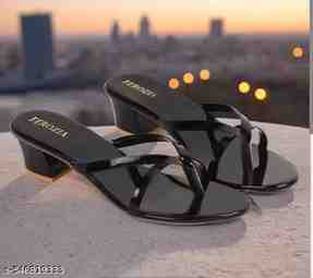 Stylish cute women/girls solid ankle strap heel sandals